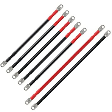 Bravokit Golf Cart Battery Cable Club Car 48 Volt Wire Kit 3 Awg HD Cable 7 pc Set