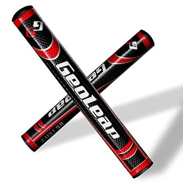 Geoleap Putter Grip Soft Polyurethane MaterialRound Shape Light Weight Golf Grips4 Colors and 4 Sizes to Choose Black Red Oversize50