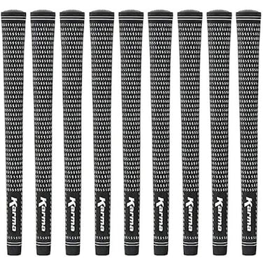 Karma Velour Golf Club Grips for Men Standard Size BlackWhite 9 Pack