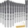 SAPLIZE Cross Cord Golf Grips Set of 13 Grips with Tape or Full Regripping Kit StdMidJumbo Low Taper Design Multicompound Hybrid AntiSlip Golf Club Grips CL03 Series MidSize Grey