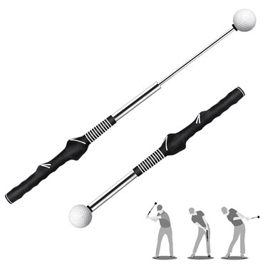 Seticek Retractable Golf Swing Training AidRhythm Click Sound Warm Up Golf Swing TrainerGolf Grip Trainer Attachment Strength Tempo Training for Chipping HittingGolf Accessories for Men