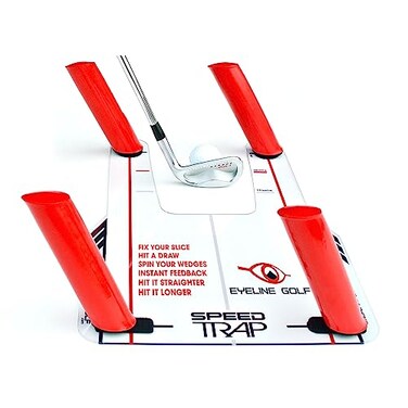 EyeLine Golf Speed Trap Build Confidence Improve Your Swing with Slice and Hook Corrector Swing Trainer Path Aid Greater Distance Made in USA Polycarbonate Base Speed Trap 10