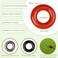 Kasteco 2 Pack Golf Club Swing Weight Rings Black and Red