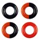 Miokun 4 Pack Golf Club Weights Golf Weight Rings RedBlackBlack Mixed Red