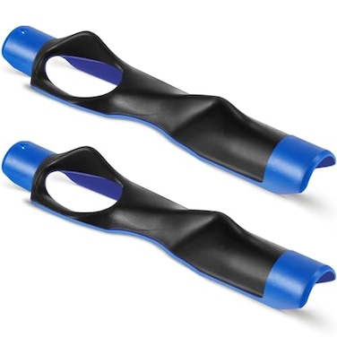 RoundFunny 2 Pack Golf Grip Trainer Attachment for Improving Hand Positioning on Club Right Handed Golf Swing Trainer for Kids and Woman Beginner Learn Correct Grip PostureBlue
