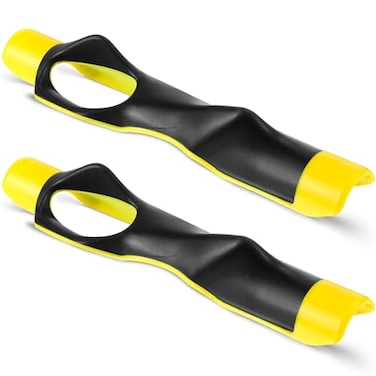 RoundFunny 2 Pack Golf Grip Trainer Attachment for Improving Hand Positioning on Club Right Handed Golf Swing Trainer for Kids and Woman Beginner Learn Correct Grip PostureYellow