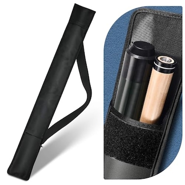 ALEIFLE Billiard Pool Cue Soft Vinyl Stick Carrying Case Bag Holds 1 Butt 1 Shaft 31 Inches Long Snooker Storage Carrying Bag