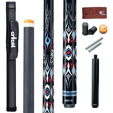 CRICAL Carbon Fiber Pool Cue Set Low Deflection 125mm Tip