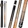 Billmart Pool Cue Stick Billiard Cue Sticks with Hard Case 2Pieces 58 Pool Table Sticks 13 mm Tip Pool Queue 1921 oz Pool Que Brown20oz