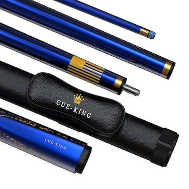 Cue-King CueKing Premier Pool Cue 58 20oz 2 Piece with 95mm Premium Tip and Leather Case Pool Stick Cue Stick Billiard Cue Stick Taco De Billar Pool Table Stick Billiard Stick