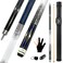 HomeSeason Pool Cue Stick 58 Billiard Cue Sticks 3D Printed Grip Professional Low Deflection Pool Sticks with Leather Bag Maple Wood Pool Sticks 13mm Tip