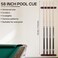 Kmise Pool Cue Stick Set Canadian Maple 58 Inch 18 19 20 21oz 13mm Tips New Upgraded Irish Linen Wire Grip Billiard Table Cues Sticks 4 Colors Optional for Bar Professional Adults 4 Sets New