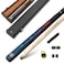 pindaprda Handmade 34 Joint Snooker Cue 57 19oz Wooden Pool Cue Stick with 10mm Tip Extension Rod Hard Case and Accessories Complete Billiard Cue Set for Beginners House Bar