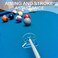 Tizee 2Pcs Billiards Training Aids Billiard Rod Trainer Aiming Helper Stable Billiard Strokes Trainer 5Hole Design Transparent Acrylic Material for Beginners and Pros