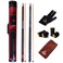 CUESOUL Set of House Bar Pool Cue Sticks Combo 2 Cue Sticks Packed in 2x2 Hard Pool Cue Case E102