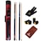 CUESOUL Set of House Bar Pool Cue Sticks Combo 2 Cue Sticks Packed in 2x2 Hard Pool Cue Case E102