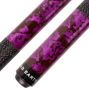 AB Earth 58 inch HandPainted Series 2Piece Billiard Pool Cue Stick with Irish Linen Wrap Purple 19oz