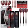 Harrows Ace Rubber Brass Steel Tip Darts Set 20g 22g 24g 26g Includes Supergrip Shafts Micron Marathon Flights Convenient Travel Case 22g