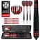 Harrows Ace Rubber Brass Steel Tip Darts Set 20g 22g 24g 26g Includes Supergrip Shafts Micron Marathon Flights Convenient Travel Case 22g