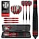 Harrows Ace Rubber Brass Steel Tip Darts Set 20g 22g 24g 26g Includes Supergrip Shafts Micron Marathon Flights Convenient Travel Case 22g