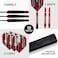 Harrows Ace Rubber Brass Steel Tip Darts Set 20g 22g 24g 26g Includes Supergrip Shafts Micron Marathon Flights Convenient Travel Case 22g