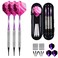 sanfeng Soft Tip Darts Set for Electronic Dart Board 16g Darts Barrel Plastic Tip with 50 Rubber ORings 6 Shafts Extra 50 Replacement Soft Tips Accessories