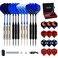 WELLFORM Darts Metal Tip Set12 Pack 26 Grams Steel Tip Darts SetProfessional Metal Darts for Dartboard with NonSlip Iron Barrel Aluminum Shafts Extra Flights Dart Sharpener Wrench Gift Box