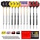 Rose Kuli Steel Tip Darts Set 12 Pack 24 Grams Professional Metal Dart Set with 20 Flights4 Style 12 Aluminium Shaft 12packDarts