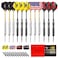 Rose Kuli Steel Tip Darts Set 12 Pack 24 Grams Professional Metal Dart Set with 20 Flights4 Style 12 Aluminium Shaft 12packDarts