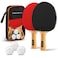 PRO-SPIN PROSPIN Ping Pong Paddles HighPerformance Set with Premium Table Tennis Rackets 3Star Ping Pong Balls Compact Storage Case Professional Quality Ping Pong Paddle Set Red 2Player Set