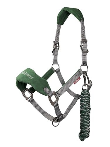 LeMieux Vogue Fleece Headcollar Halter Leadrope Hunter Green Cob