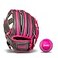 Franklin Sports RTP Teeball Performance Gloves Ball Combo GraphitePink 95 Left Hand Throw