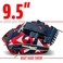 Franklin Sports 95 RTP Performance Digi Teeball Glove and Ball Combo NavyRed Right Handed Thrower