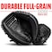 Franklin Sports CTZ5000 Baseball Fielding Glove Black Leather Cowhide Glove 335 HalfMoon Web for Catchers