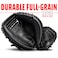 Franklin Sports CTZ5000 Baseball Fielding Glove Black Leather Cowhide Glove 335 HalfMoon Web for Catchers