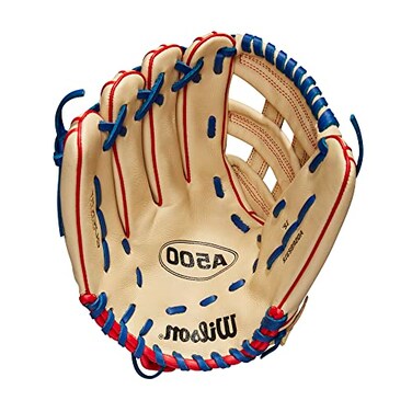 WILSON A500 12 Utility Youth Baseball Glove Left Hand Throw BlondeRedRoyal