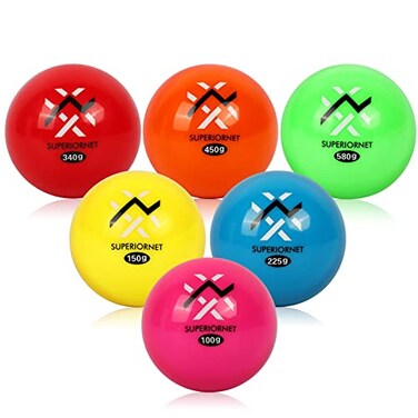 SUPERIORNET 6 Pack Poly Practice Baseballs Softballs Various Weighted Balls for Throwing Hitting and Pitching