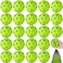 Coopay 24 Pack Baseball Practice Balls Plastic Training Balls Lightweight Hollow Softballs with a Drawstring Bag for Hitting Baseball Training Indoor Outdoor Use Green