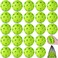 Coopay 24 Pack Baseball Practice Balls Plastic Training Balls Lightweight Hollow Softballs with a Drawstring Bag for Hitting Baseball Training Indoor Outdoor Use Green