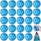 Coopay 24 Pack Baseball Practice Balls Plastic Training Balls Lightweight Hollow Softballs for Hitting Baseball Training Indoor Outdoor Use Blue
