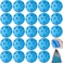 Coopay 24 Pack Baseball Practice Balls Plastic Training Balls Lightweight Hollow Softballs for Hitting Baseball Training Indoor Outdoor Use Blue
