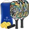 T TICCI Pickleball Paddles Set of 2 USAPA Approved Fiberglass Pickleball Set with 4 Balls Carry Bag Lightweight Rackets for Beginners Adults