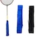 Gloperti Towel Grip Badminton Racket Grips Cotton Anti Slip Absorbent Sweatband Tape with Adhesive Backing for BadmintonPickleballPaddle Racket Assorted Colours 2 One Black One Blue