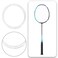OTOTEC 1Pc 10m 07mm Wire Diameter Badminton String Nylon High Flexibility Badmintonsaite Compatible with YONEX BG Exbolt 65 White