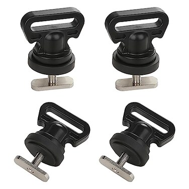 Atader Tie Downs for Kayak Track Mount Vertical Tie Downs for Securing Cooler Crate and Other Kayak Rail Mount Accessories 4 Pack