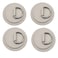 SONGZHIHAO 4 Pieces Gray PadPatch D Rings for PVC Inflatable Boat Canoe Raft Stainless Steel DRing Dinghy Kayak Surfboard Paddle BoardGray