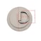 SONGZHIHAO 4 Pieces Gray PadPatch D Rings for PVC Inflatable Boat Canoe Raft Stainless Steel DRing Dinghy Kayak Surfboard Paddle BoardGray