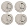 SONGZHIHAO 4 Pieces Gray PadPatch D Rings for PVC Inflatable Boat Canoe Raft Stainless Steel DRing Dinghy Kayak Surfboard Paddle BoardGray
