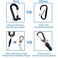 Lix&Rix LixRix Coiled Fishing Tools Lanyard Retractable Safty Tethers for Pliers Knife Flashlight Kayak Paddle Leash Keys Rope6 pcs