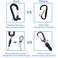 Lix&Rix LixRix Coiled Fishing Tools Lanyard Retractable Safty Tethers for Pliers Knife Flashlight Kayak Paddle Leash Keys Rope6 pcs